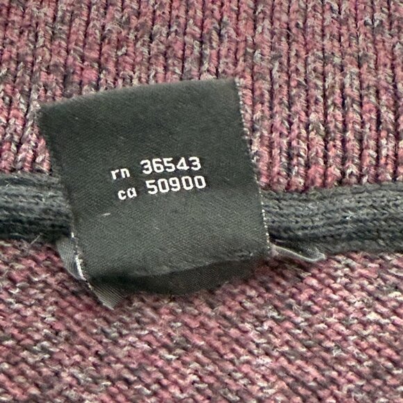 Calvin Klein Sweater Mens Large Burgundy Quarter Zip Preppy Pullover Mock Neck - Picture 7 of 9